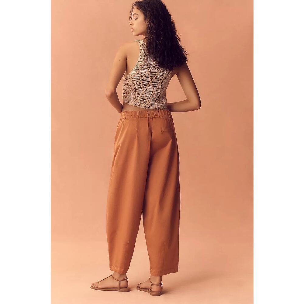 Anthropologie Maeve Curve Poplin Barrel Pants L - Picture 4 of 10